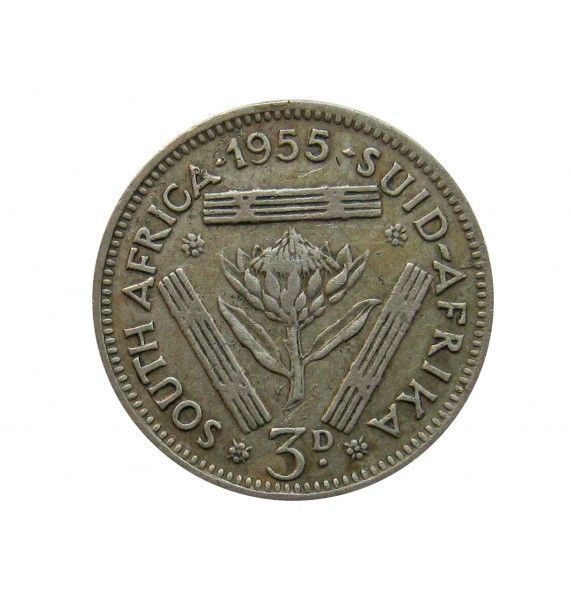 Южная Африка 3 пенса 1955 г.