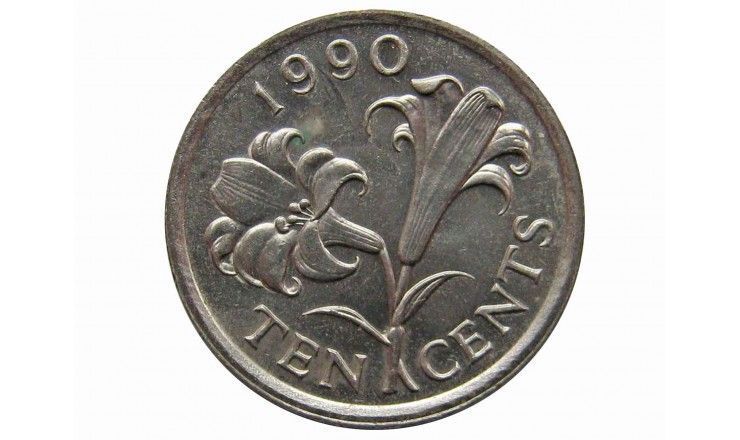 Бермудские о-ва 10 центов 1990 г.