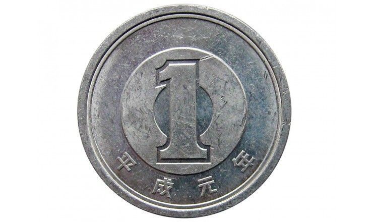 Япония 1 йена 1989 г. (Yr.1)