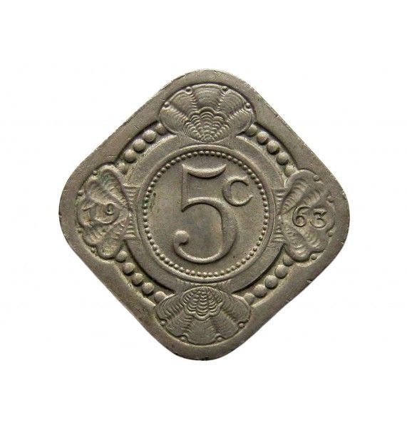 Нидерландские Антиллы 5 центов 1963 г.