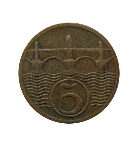 Чехословакия 5 геллеров 1929 г.
