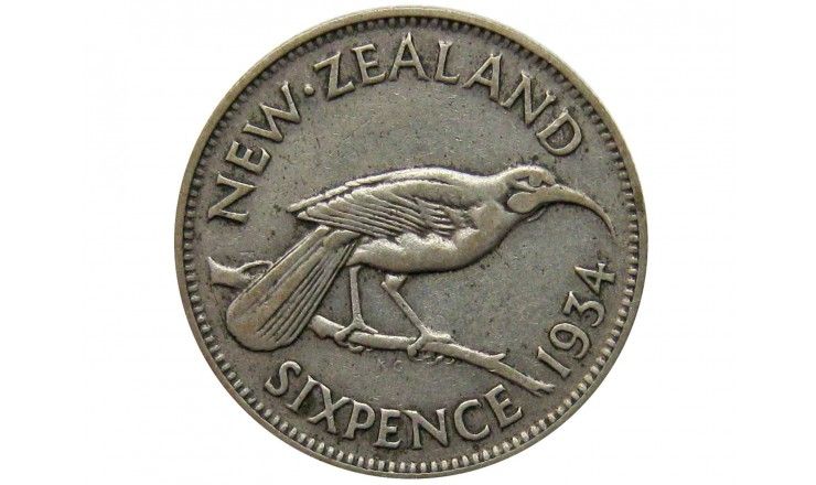 Новая Зеландия 6 пенсов 1934 г.