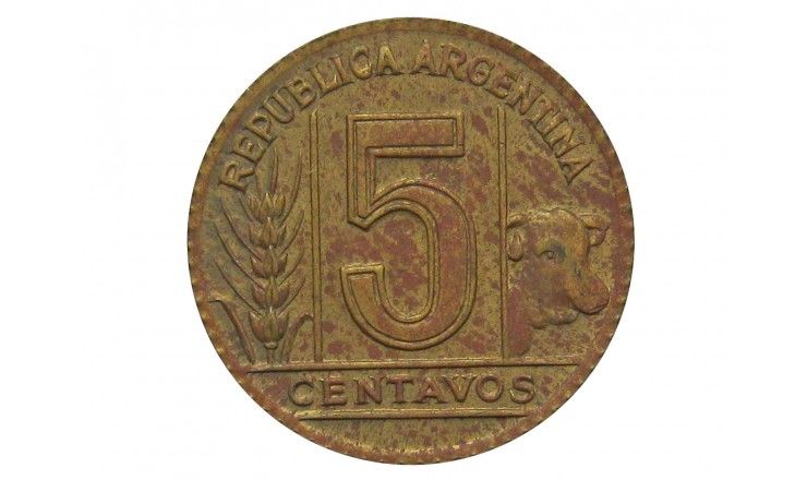 Аргентина 5 сентаво 1943 г.