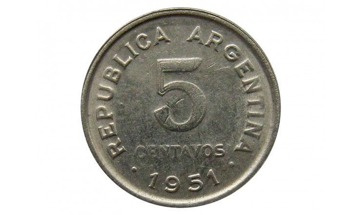 Аргентина 5 сентаво 1951 г.