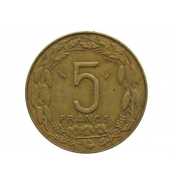 Центрально-Африканские штаты 5 франков 1975 г.