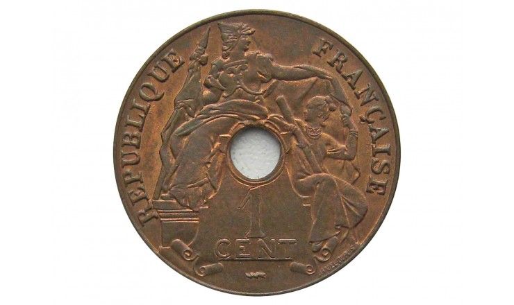 Французский Индокитай 1 цент 1922 г.