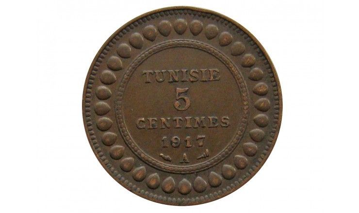 Тунис 5 сантимов 1917 г.