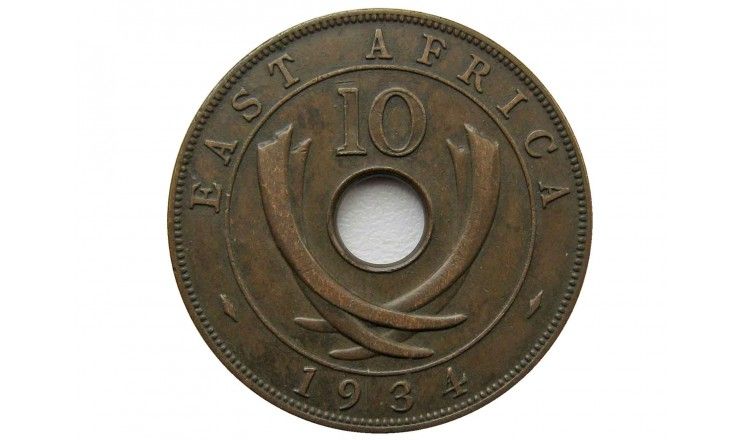 Британская Восточная Африка 10 центов 1934 г.