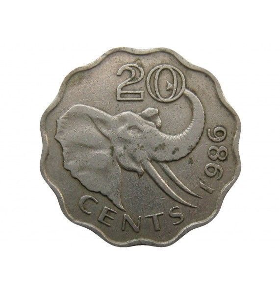 Свазиленд 20 центов 1986 г.