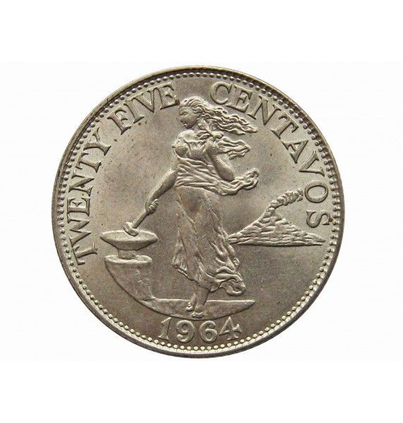 Филиппины 25 сентаво 1964 г.