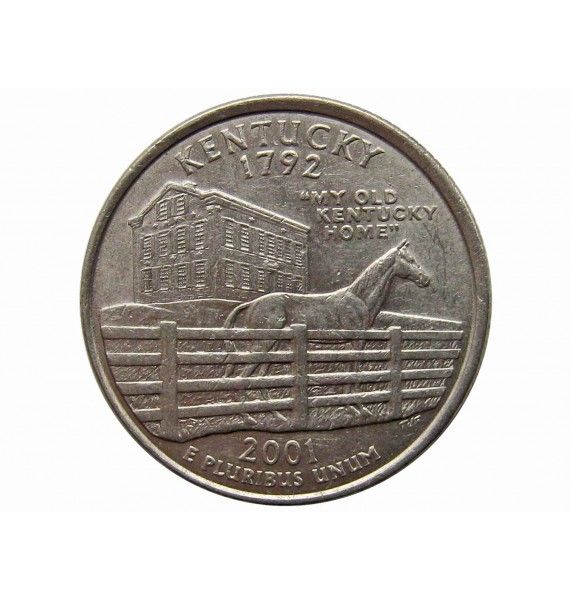 США квотер (25 центов) 2001 г. "Кентукки" D