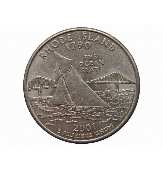 США квотер (25 центов) 2001 г. "Род-Айленд" P