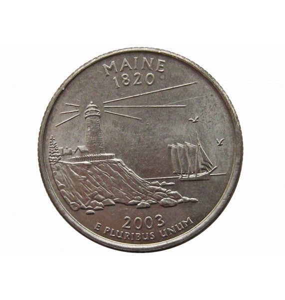 США квотер (25 центов) 2003 г. "Мэн" P