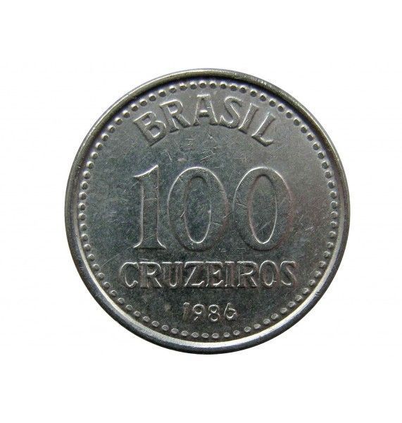 Бразилия 100 крузейро 1986 г.