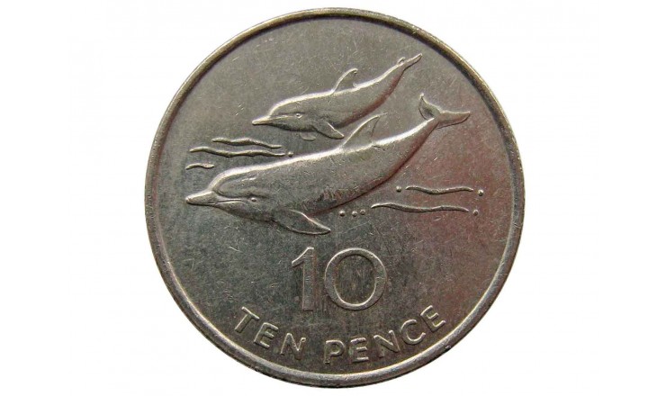 Остров Святой Елены и Вознесения 10 пенсов 1998 г.