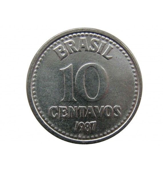 Бразилия 10 сентаво 1987 г.