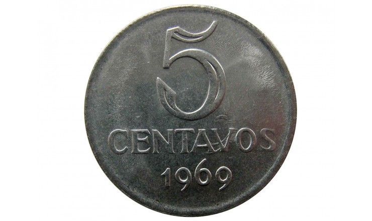 Бразилия 5 сентаво 1969 г.