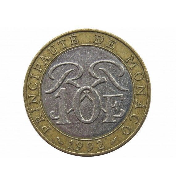 Монако 10 франков 1992 г.