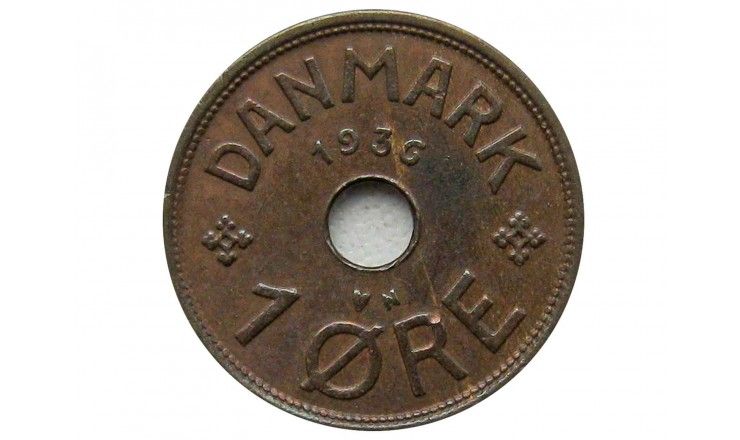 Дания 1 эре 1936 г.