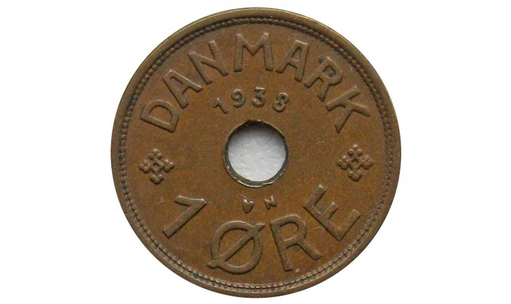 Дания 1 эре 1938 г.