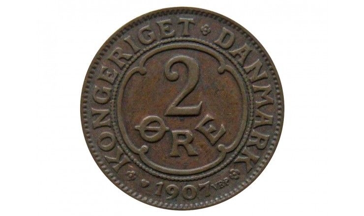 Дания 2 эре 1907 г.