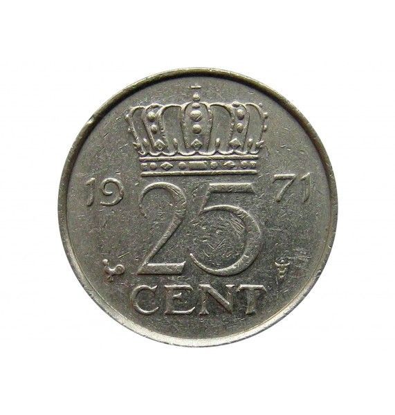 Нидерланды 25 центов 1971 г.