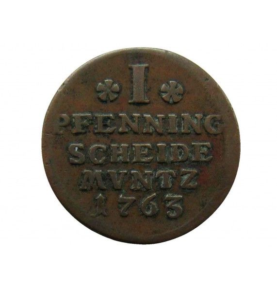 Брауншвейг-Люнебург-Каленберг-Ганновер 1 пфенниг 1763 г.