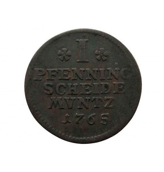 Брауншвейг-Люнебург-Каленберг-Ганновер 1 пфенниг 1765 г.