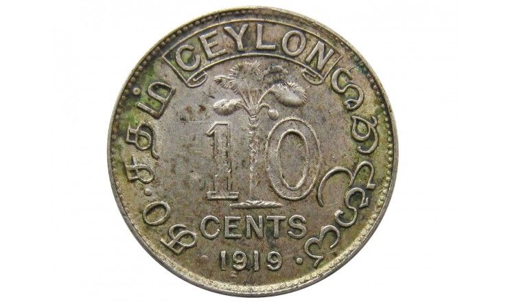Цейлон 10 центов 1919 г.