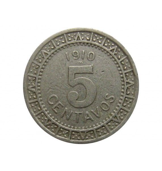 Мексика 5 сентаво 1910 г.