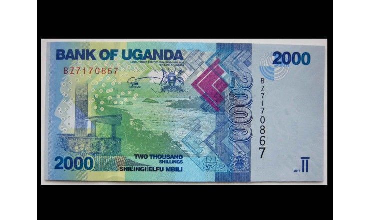 Уганда 2000 шиллингов 2017 г.