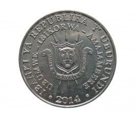 Бурунди 5 франков 2014 г. (Африканский клювач)