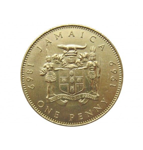 Ямайка 1 пенни 1969 г. (100 лет монетам Ямайки)