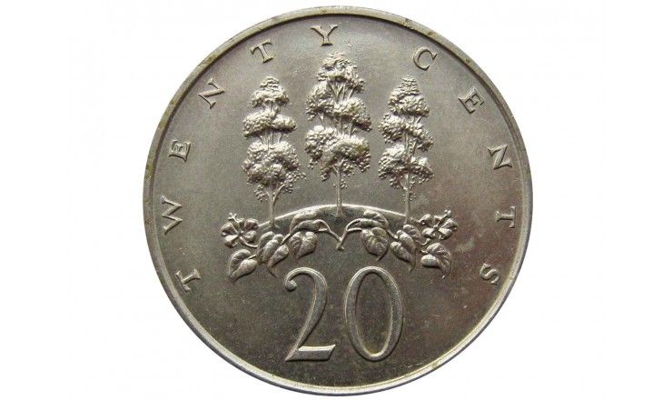 Ямайка 20 центов 1989 г.