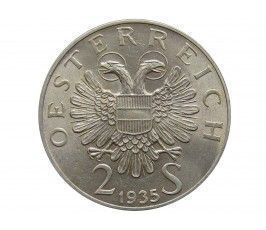 Австрия 2 шиллинга 1935 г. (25 лет со дня смерти Карла Люгера)
