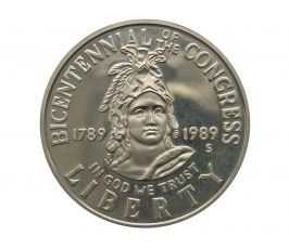 США 1/2 доллара 1989 г. (200 лет Конгрессу) S
