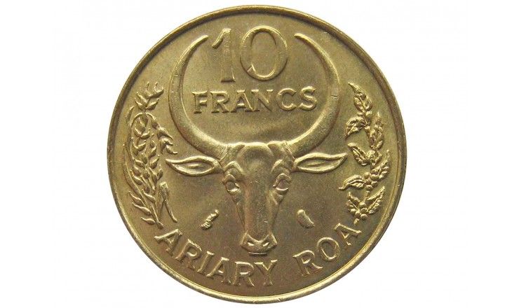 Мадагаскар 10 франков 1989 г.