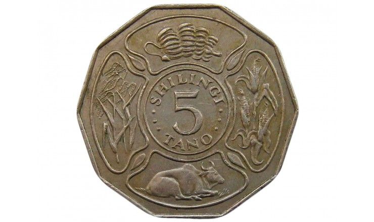 Танзания 5 шиллингов 1972 г.