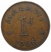 Малави 1 пенни 1968 г.