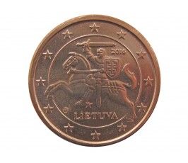 Литва 1 евро цент 2016 г.