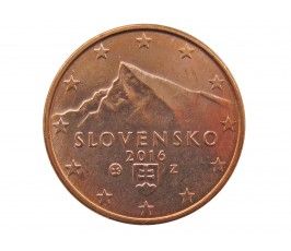 Словакия 1 евро цент 2016 г.