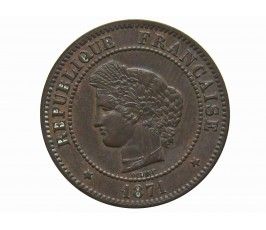 Франция 5 сантимов 1871 г. A