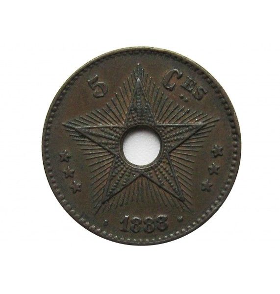 Бельгийское Конго 5 сантимов 1888 г.