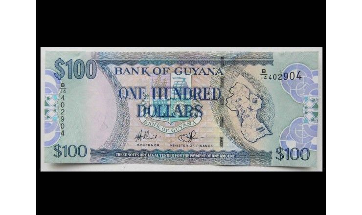 Гайана 100 долларов 2009 г.