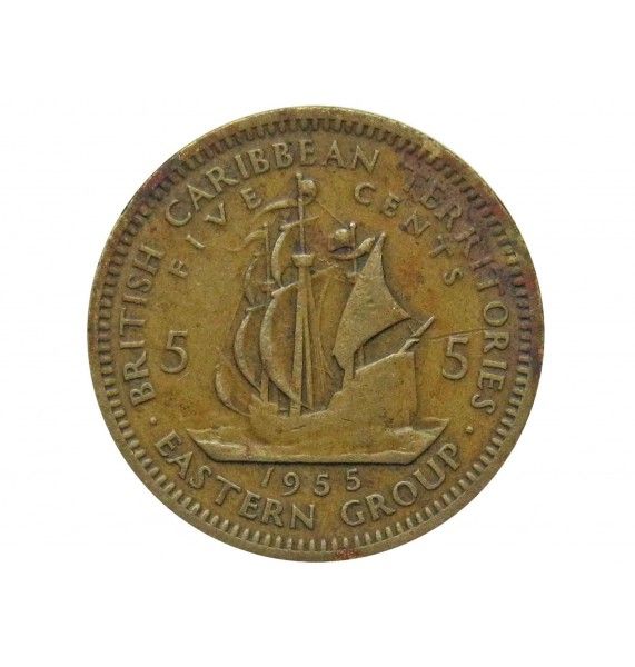 Восточно-Карибские территории 5 центов 1955 г.