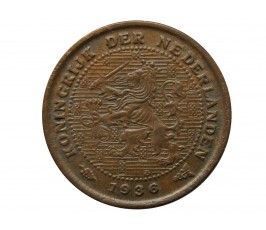 Нидерланды 1/2 цента 1936 г.