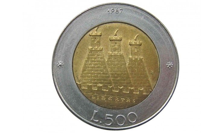 Сан-Марино 500 лир 1987 г. (Чеканка монет)
