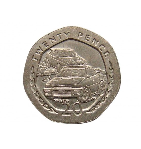 Остров Мэн 20 пенсов 1996 г. AA