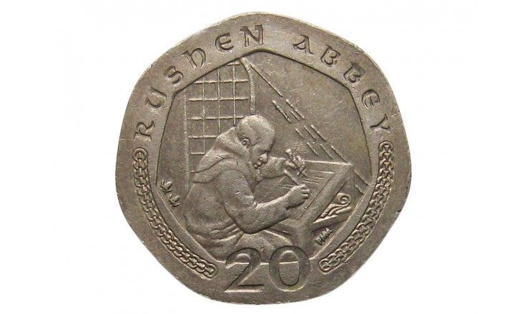 Остров Мэн 20 пенсов 2000 г. AA