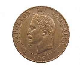 Франция 2 сантима 1861 г. A